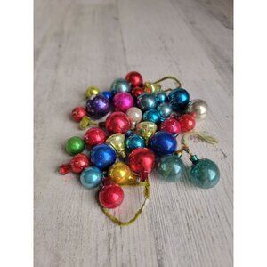 Mini‎ glass mercury ornament green blue red purple ball glass set